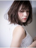 ラフニュアンスくせ毛風ミディアムボブウルフv上尾20代30代40代