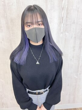 ラッズプラスエイチ(Lads+h) インナーカラー パープル