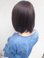 フロート 小阪店(float)&nbsp;ラベンダーカラー_マロンベージュ Aラインボブ かきあげ