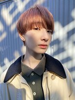 ソイ 下北沢(soi)&nbsp;ぱつっとラインが可愛いショート　ピンクベージュ