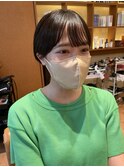 頭の形が綺麗に見えるショートボブ　松山美容室