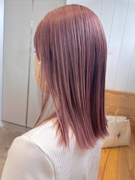 アルバム 銀座(ALBUM GINZA) ピンクラベンダー_グレージュカラーボブウルフ_ba408591