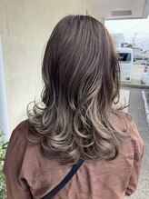 バレイヤージュでグラデーションカラー　MYU