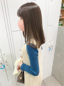 チェレ アズーリ 狭山店(Chere azuri) 20代30代大人可愛いオリーブグレージュ×セミロング艶髪