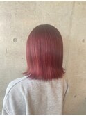 外ハネxビビットピンク