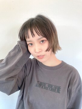 ラカットゾーン(la kutt zone) きりっぱなしボブ グラデーションカラー ダブルカラー