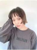 きりっぱなしボブ グラデーションカラー ダブルカラー