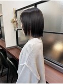 切りっぱなしボブ_縮毛矯正
