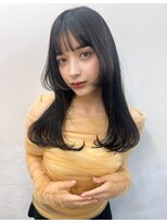暗髪ロング