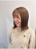 切りっぱなしボブ/シースルーバング/前髪/原宿神宮前
