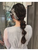 編みおろし／ヘアセット／お呼ばれヘア／ロングセット