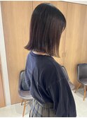 "久保田"切りっぱなしロブ外ハネボブストレートパーマ