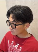 熊本 フェザーパーマ センターパート 刈り上げ ツーブロック