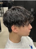 ニュアンスパーマ/ハイトーンカラー/マッシュパーマ/men's/