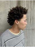 メンズスパイキーアフロ