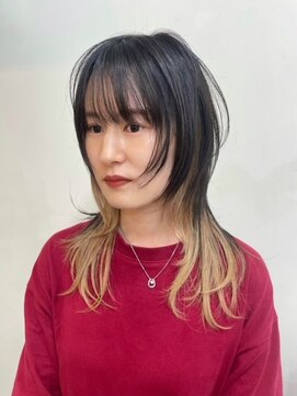 サンチャサロン(sancha salon) ウルフとインナーカラー