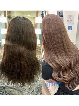 スタイル 横浜(STYLE) AYAKA担当be/afピンクベージュカラー＋ピンクベージュエク８０本