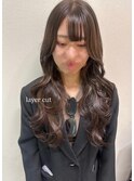 レイヤーカット/ブラウンカラー/韓国スタイル/美髪
