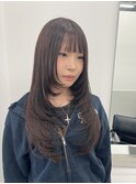 ダークブラウン×ロングレイヤー【町田】