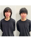 【ステップボーンカット】メンズマッシュレイヤーパーマ