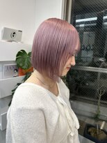 サンク 原宿 表参道(cinq) ミルクティーベージュヘーゼルベージュくびれボブワイドバング