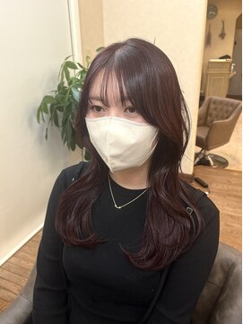 メルク(merc) ボルドー/くびれ巻き/シアーカラー/姫カット/宇都宮