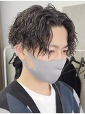 神南ツイストスパイラルパーマセンターパートマッシュツイスパ◆