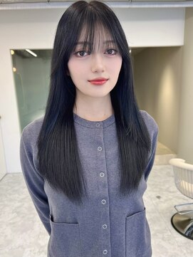 大人ダークグレージュ/韓国風顔まわりカット