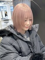ラック 表参道(LUCK)&nbsp;ハイトーンボブ/ピンクベージュ/ピンクボブ
