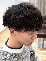 ソウル 福山駅前店(SOUL.)&nbsp;ツイストスパイラルパーマ 黒髪 刈り上げ ツーブロック