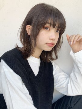 アイティー バイ アルバム 浦和店(IT by ALBUM) アッシュミディアムスタイル_フリンジウェーブ_87142