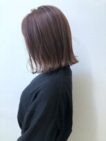 ヘアーポケット リタ(HAIR POCKET ritta) 切りっぱなしボブ　× ピンクベージュ