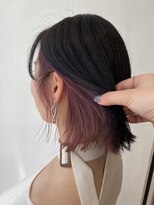 アン(Hair make un)&nbsp;ピンクパープルインナーカラー