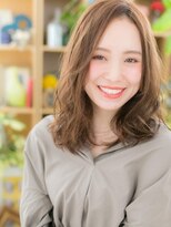 カバーヘア ブリス 志木南口駅前店(COVER HAIR bliss)&nbsp;センターパートバレイヤージュ流れるレイヤーa志木20代30代40代