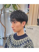 カルナ バイ エルモ(calna by ELMO)&nbsp;スーツ短髪ツーブロック束感モテる黒髪シークレットパーマ流行