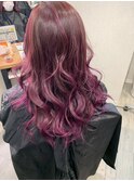 イメチェン/似合わせカット/フルバング/レッドブラウン/柏