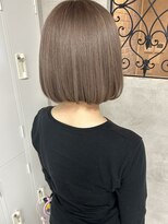 ルノン(LUNON)&nbsp;ミルクティーベージュ　ブリーチ/ボブ/ミルクティーカラー/韓国