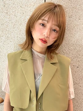 マイル 渋谷(mile) ボブレイヤー/ボブウルフ/ベージュカラー