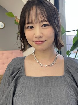 サンド 大阪梅田(sand) @eri_sand_ レイヤーカット/ウェットヘア/オリーブベージュ/大阪