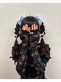 編み込みツインテール