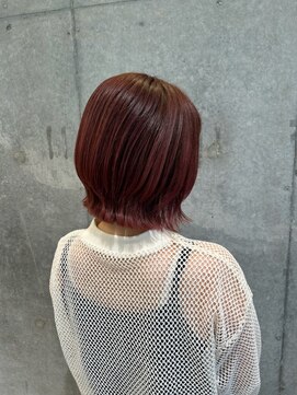 ニカ 溝の口(NICA) 濃いめピンクカラー×ボブレイヤー＊【NICA溝の口店】
