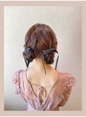 【misa】ツインおだんごアレンジ/結婚式ヘアセット