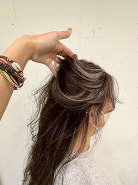 エガオ 藤沢店(EGAO) 30代40代かきあげ細めハイライトカラーブリーチダブルカラー藤沢