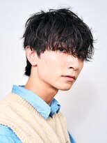 ロンドリメゾン 原宿(Lond re Maison.)&nbsp;メンズマッシュ/ブルーブラック/ダウンパーマ/韓国ヘア