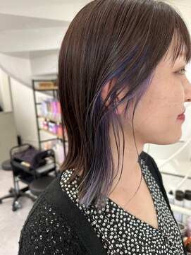 ハイレート ウニクス川越店(Hairate) 【Hairate本川越】ラベンダーカラーイヤリングカラー