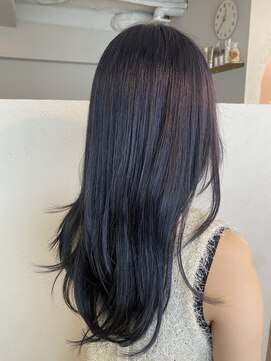 ウルア 三鷹店(ULUA) ブリーチ無しダブルカラー ダークラベンダー