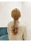 ブリーチなしカラー/ヘアアレンジ/ヘアセット/福岡/10代20代30代