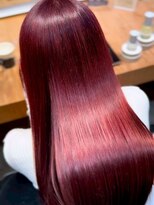 ナチュラル ヘアーデザイニング(Natural hair designing) 大人ガーリー/カシスボルドー/ワインレッド/艶髪ストレート/美髪