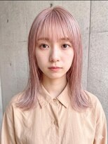 ピークス 渋谷店(Peaks) コーラルベージュ/顔周りカット/レイヤーカット/韓国巻き/渋谷