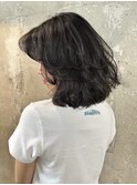 海外レイヤーレイヤーカットダークブルーニュアンスウルフ